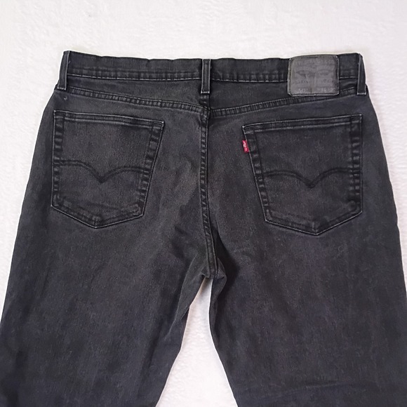 Levis 541 Athletic Fit Black Dark Wash Jeans Men's W36 L30 Fits 38x28 - Picture 6 of 13